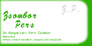 zsombor pers business card